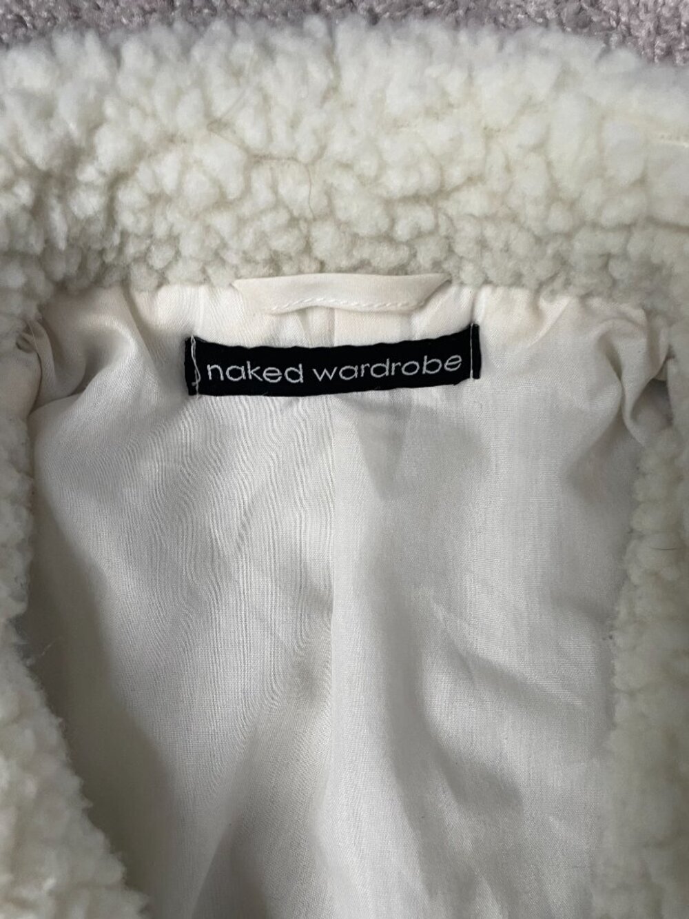 Naked Wardrobe Cropped Sherpa Jacket - Picture 3 of 5